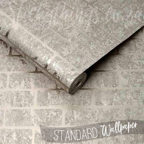 Metallic Bricks Wallpaper Milan Textured Champagne Brick Wallpaper