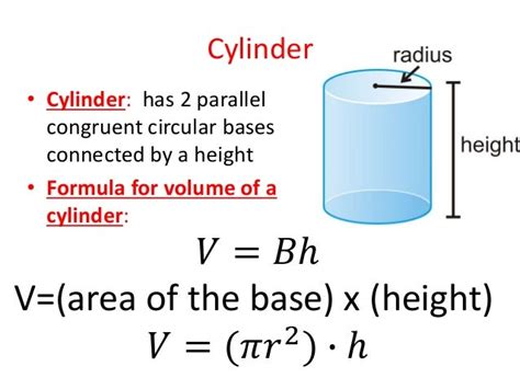 Area Of Cylinder Formula Formula For Surface Area And Volume Of
