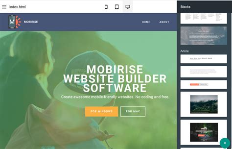 Why Mobirise Free Mobile Website Builder Is A Smart Choice