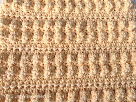 5 Little Monsters Bobble Stripe Crochet Dishcloth
