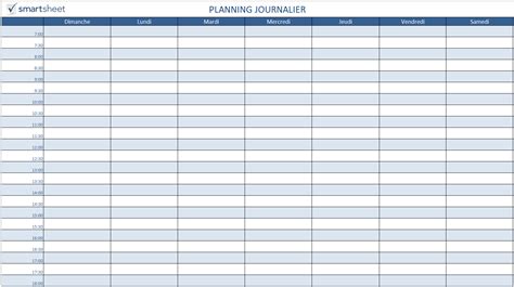 Calendrier Semaine Excel Young Planneur