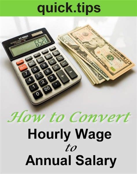 How To Convert Hourly Wage To Annual Salary Quick Tips Salary Wage
