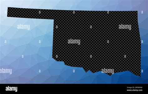 Oklahoma Geometric Map Stencil Shape Of Oklahoma In Low Poly Style