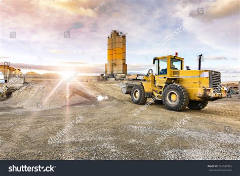 Quarry Aggregate Heavy Duty Machinery Construction Stock Photo