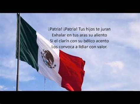 (tomen espada y caballo) y retiemble en su centro la tierra, (es una advertencia a posibles enemigos) al sonoro rugir del cañón. Himno nacional mexicano 2 estrofas con letra - YouTube
