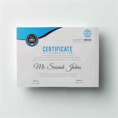Premium Psd Certificate Template