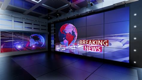3d Virtual Tv Studio News Backdrop For Tv Shows Royalty Free Video