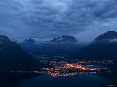 Andalsnes At Night Andalsnes Norway Mountain Photography By Jack