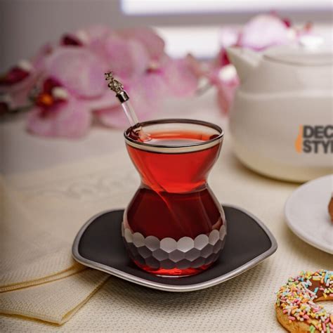 Turkish Tea Set Pasabahce Tea Glass And Plate Set Set Of Pcs Tea