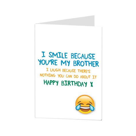 Personalize your own printable & online birthday cards for brother. Brother Birthday Card. Older Younger Brother Birthday Card.