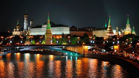 Обои Москва ночью, картинки - Обои для рабочего стола Москва ночью фото ...