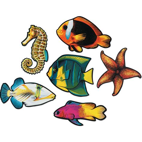 55695 Packaged Fish Cutouts 1425 To 1675 6 Cutouts In Package