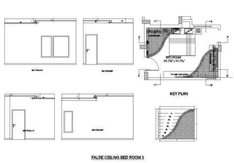 Master Bedroom Ceiling Design Autocad File Cadbull