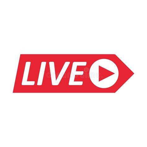Live Stream Sign Emblem Logo Stock Vector