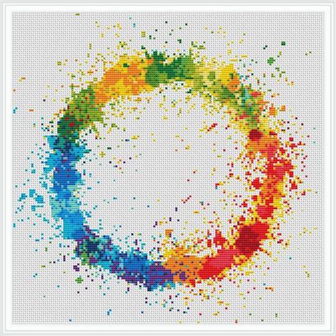 Unique cross stitch patterns for modern cross stitchers. Circle cross stitch pattern free shipping cross stitch PDF ...