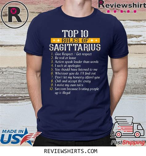 Top Ten Rules Of Sagittarius Birthday Shirt Reviewshirts Office