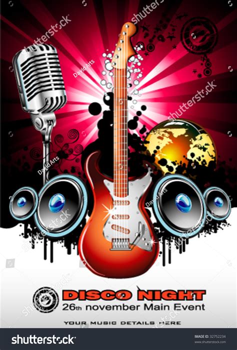 Is your network connection unstable or browser. Vector Electric Music Event Background Flyer - 32752234 ...