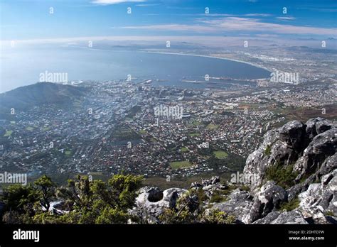 The View Of Cape Town From The Top Of Table Mountain The Flat Topped