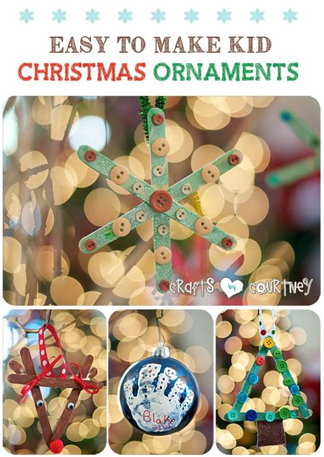 4 Easy To Make Diy Kid Christmas Ornaments