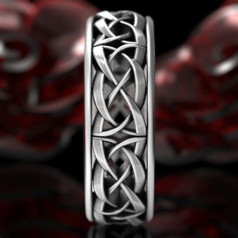 Celtic Dara Knot Ring Woven Celtic Wedding Ring Unbroken Celtic Knot