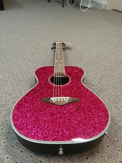 Daisy Rock Pixie Guitar Acoustic Electric Starter Pack Pink Sparkle ギター