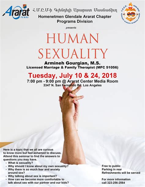 Human Sexuality Homenetmen Glendale Ararat Chapter