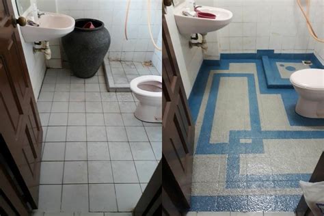 Kalau lantai bilik mandi berkerak, selain tuang clorox boleh juga menggunakan cuka untuk membersihkannya. Lantai Bilik Air Bocor.