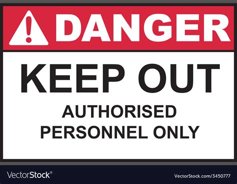 Danger Keep Out Sign Royalty Free Vector Image