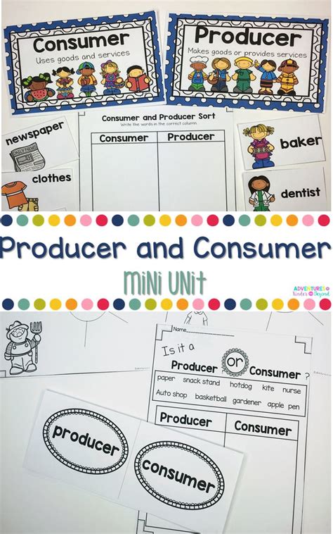 Producer And Consumer Mini Unit 2nd Grade Activities