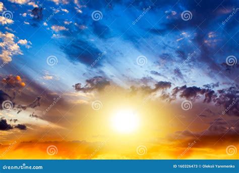 Sky Background Beautiful Sunset Stock Image Image Of Beam