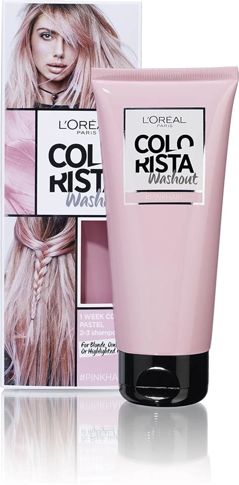 Loreal Colorista Washout Temporary Hair Dye Pink 80ml Uk