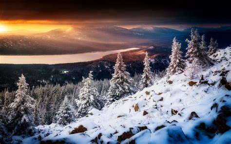 1314365 Winter Hd Landscape Snow Sunset Rare Gallery Hd Wallpapers