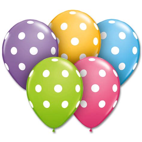 Polka Dot Latex Party Balloons Assorted Colors Balloon Shop Nyc