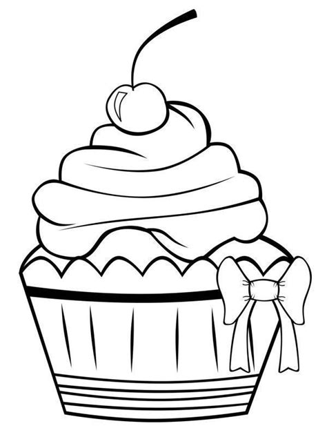 Cupcake Para Colorear Dibujos De Cupcakes Hojas Para Colorear De