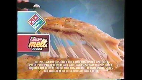 Dominos 2007 New Crispy Melt Pizza Commercial Youtube