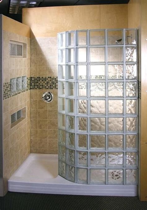 Doorless Shower Designs For Small Bathrooms Glass Block Showers Small