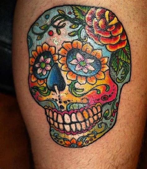 Top 30 Sugar Skull Tattoos Amazing Sugar Skull Tattoo Designs And Ideas