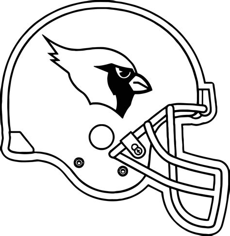 Arizona Cardinals Helmet Coloring Page Football
