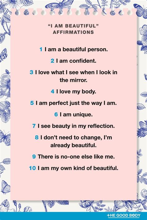 🌸 30 Beauty Affirmations Fall In Love With Your Appearance