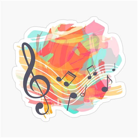 Music Note Glossy Sticker By Creative Designs Coloring Stickers