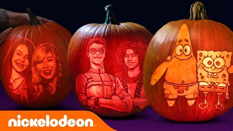 Halloween Pumpkin Carving W Spongebob Henry Danger Icarly And More 🎃
