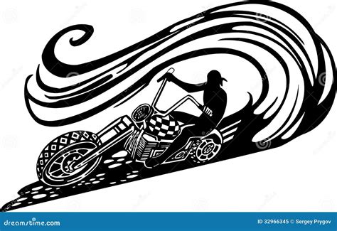 Motorbike Chopper Vector Illustration Stock Vector Illustration
