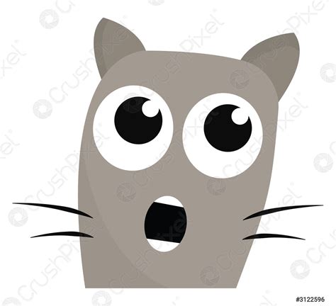 Shocked Cat Vector Or Color Illustration Stock Vector 3122596
