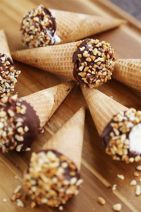 Homemade Chocolate Dipped Ice Cream Cones The Comfort Of Cooking
