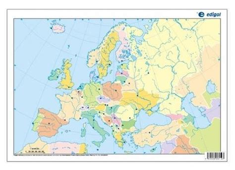 Mapa Mudo Europa Pol Tico Color Hojas Edigol Ediciones Ah H