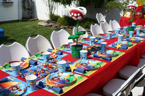 Super Mario Bros Birthday Party Ideas Photo 1 Of 5 Catch My Party