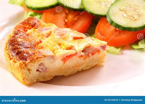 Quiche With Salad Stock Photo Image Of Homemade Savoury 33133310