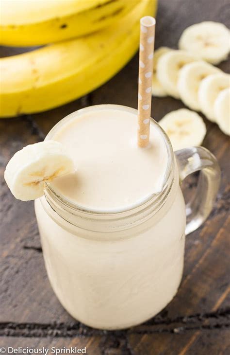 Banana Smoothie With Yogurt And Milk Recipe Banana Poster