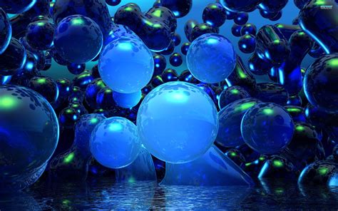Fondos De Pantalla Bolas 3d Azul Abstracto 2560x1600 Hd Imagen