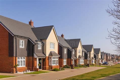 Row Of Detached New Build Homes Uk Editorial Photo Image Of Homes